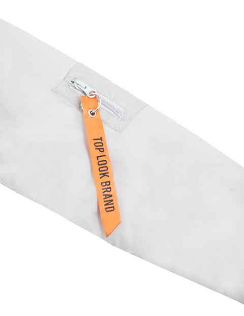 Logo Bomber Jacket in grey - Toplook London