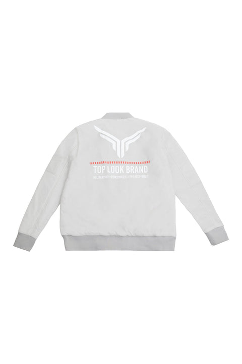 Logo Bomber Jacket in grey - Toplook London