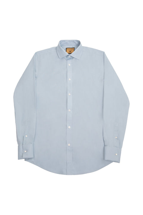 Long Sleeved Formal Smart Casual Slim Fit Shirt in Pale Blue Colour - Toplook London