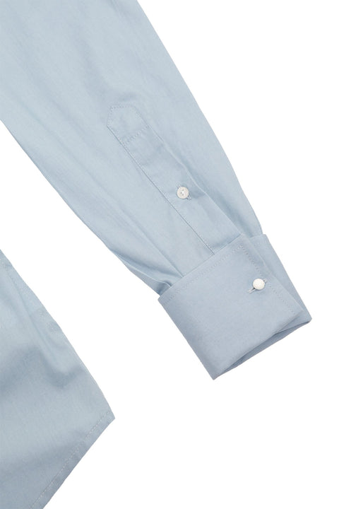 Long Sleeved Formal Smart Casual Slim Fit Shirt in Pale Blue Colour - Toplook London