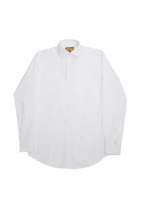 Long Sleeved Formal Smart Casual Slim Fit Shirt in White Colour - Toplook London
