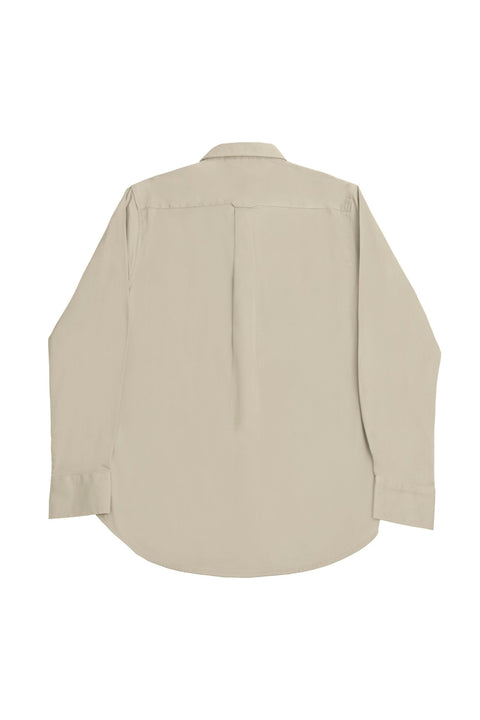Long-Sleeved Shirt with patch pocket in wild dove colour - Toplook London
