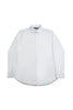Long-Sleeved Shirt with Striped Details in bright white - Toplook London