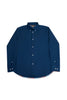 Long-Sleeved Shirt with Striped Details in Navy - Toplook London