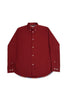Long-Sleeved Shirt with Striped Details in Sun-dried red - Toplook London