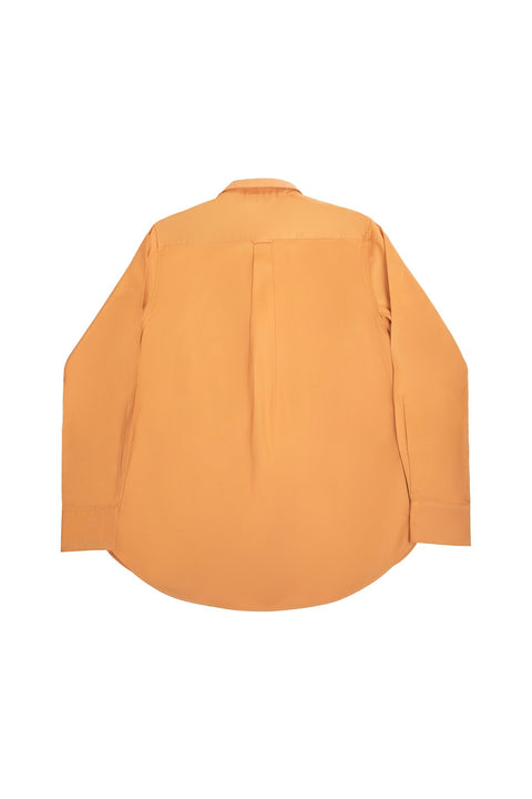 Long-Sleeved Shirt With Two Patch pockets in Butterrum Colour - Toplook London