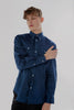 Long-Sleeved Shirt with Two Patch Pockets in ensign blue Colour - Toplook London