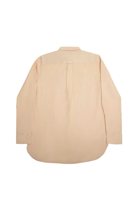 Long-Sleeved Shirt With Two Patch pockets in Ivory Colour - Toplook London