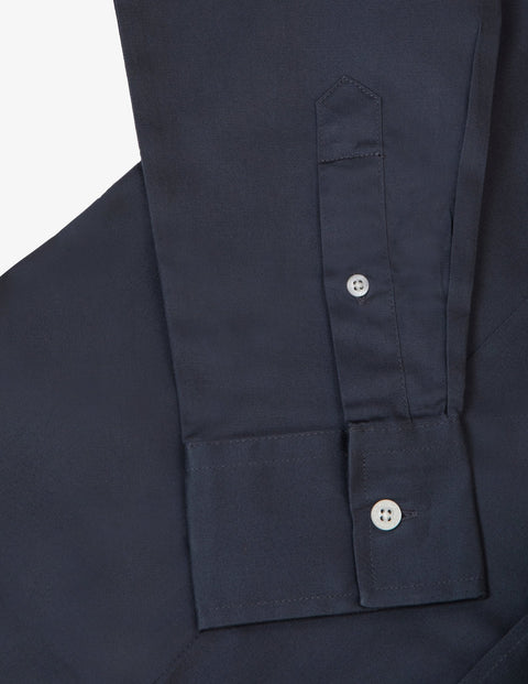 Long-Sleeved Shirt with Two Patch Pockets in ombre blue Colour - Toplook London