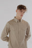 Long-Sleeved Shirt with Two Patch Pockets in plaza taupe Colour - Toplook London