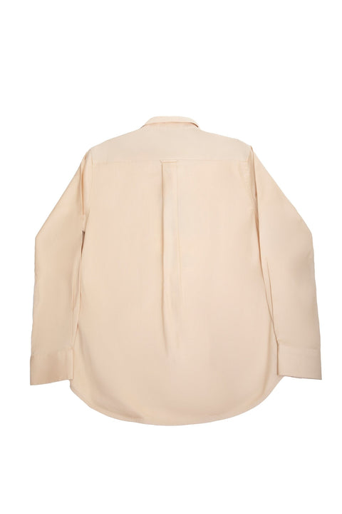 Long-Sleeved Shirt With Two Patch pockets in Volcanic Glass Colour - Toplook London