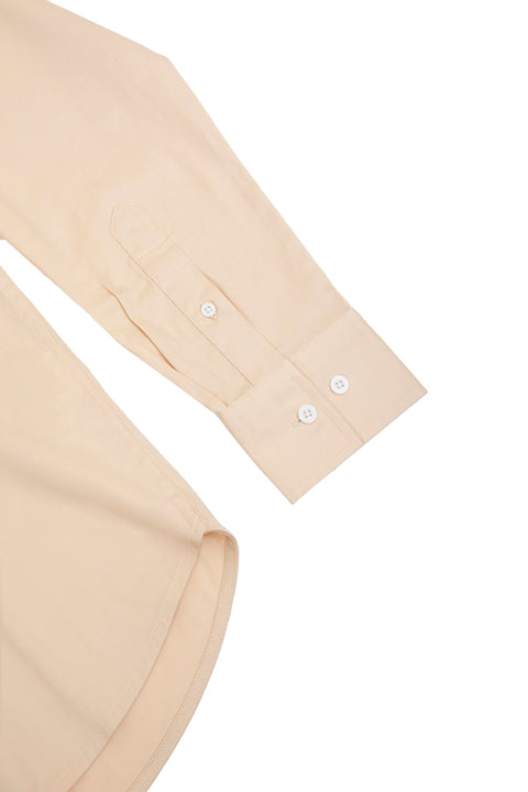 Long-Sleeved Shirt With Two Patch pockets in Volcanic Glass Colour - Toplook London