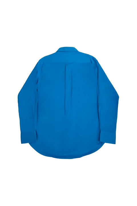 Long-Sleeved Shirt with Two Pockets in Brilliant blue Colour - Toplook London