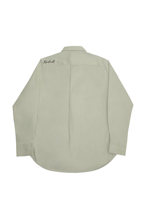 Long-Sleeved Shirt with Two Pockets in pumice stone - Toplook London