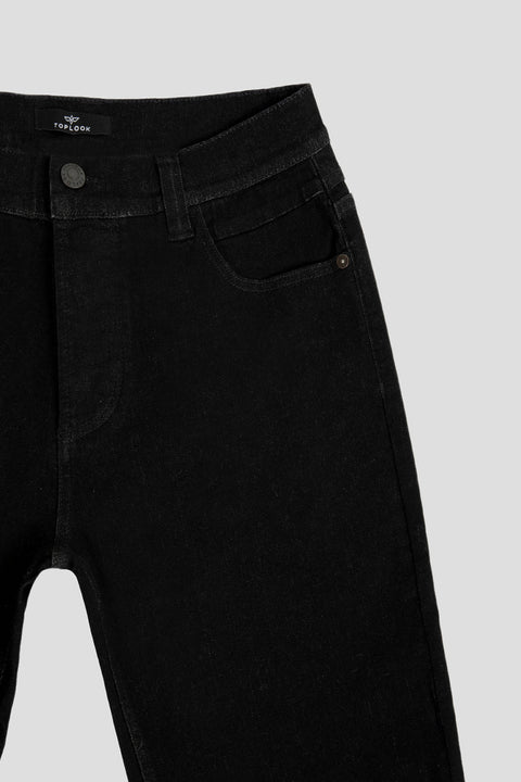 Men's Black Forest Tapered Fit Denim Jeans Pants - Toplook London