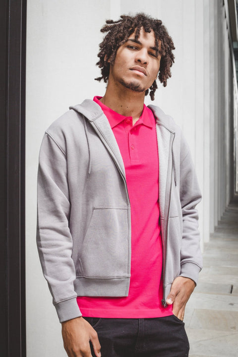 MEN'S FULL ZIP HOODIE TRACKSUIT TOP, NAVY - Toplook London
