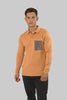 Men's Long-Sleeve Casual Fashion Polo Shirt with Pocket, Butterum - Toplook London