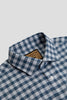 Men's Pure Cotton Classic Fit Oxford Check Shirt, Navy White - Toplook London