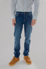 Men's Regular Fit Flex Waist Straight Leg Jean, Medium Blue - Toplook London
