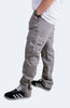 Men's Solid Outdoor Straight Cargo Trouser With Multi Pockets - Toplook London