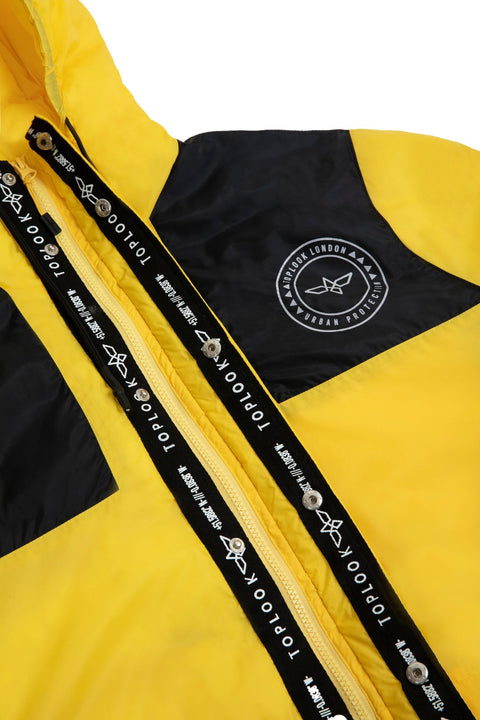 Puffer jacket with Panel details in yellow - Toplook London