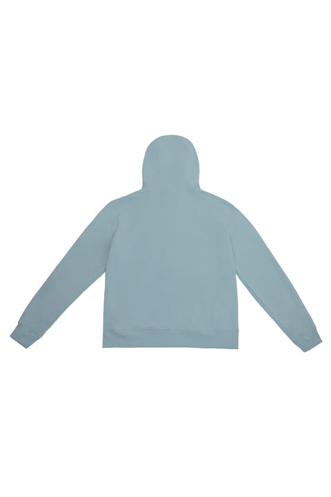 RARE EMBROIDERED LOGO FULL ZIP SWEATSHIRT IN LIGHT BLUE - Toplook London