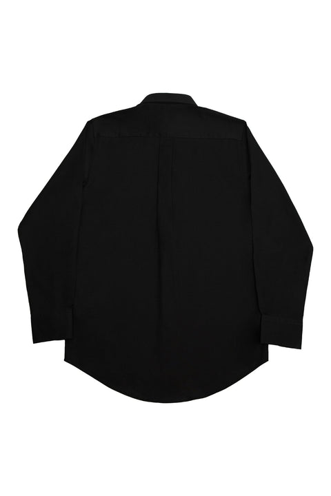 Regular Fit Oxford Cotton Long Sleeve Formal Smart Business Mens Black Colour - Toplook London
