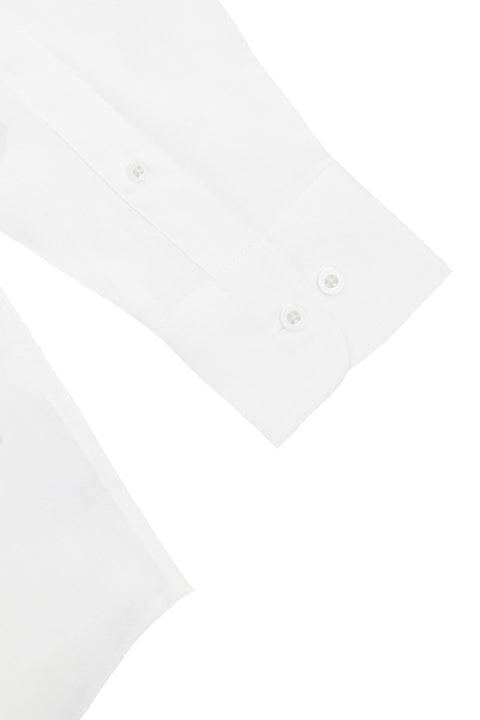 Regular Fit Oxford Cotton Long Sleeve Formal Smart Business Mens Shirt White Colour - Toplook London
