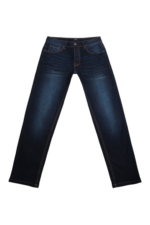 Seahawk Coloured Straight Jeans in Indigo dark wash - Toplook London