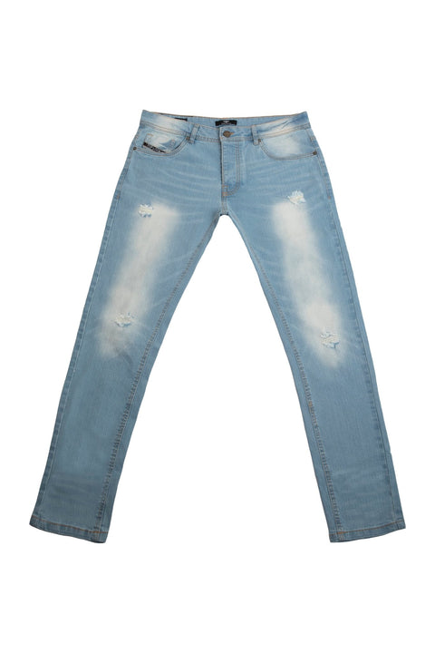 Southend Bold Ripped Slim Fit Jeans in light blue - Toplook London