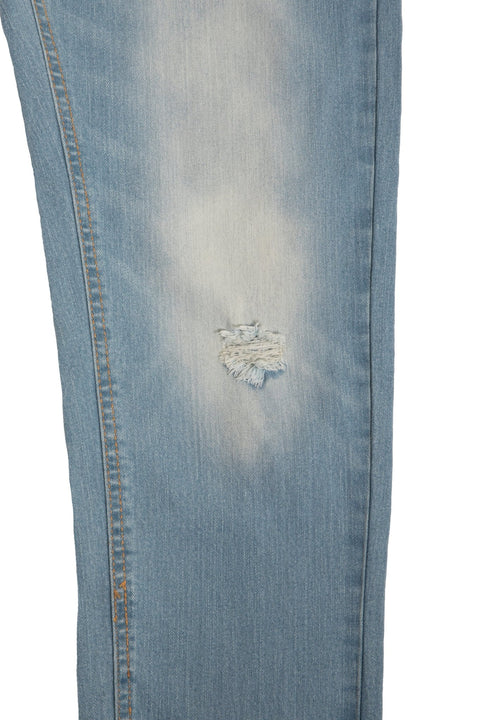 Southend Bold Ripped Slim Fit Jeans in light blue - Toplook London