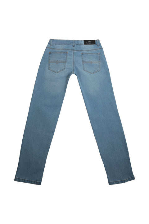 Straight Jeans in light Seahawk Coloured wash - Toplook London