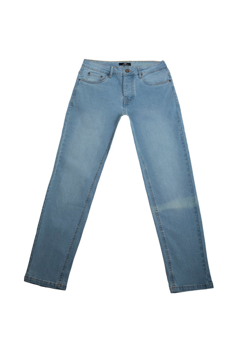 Straight Jeans in light Seahawk Coloured wash - Toplook London
