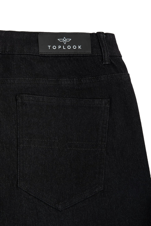 Straight Leg Jeans in Seahawk black Colour - Toplook London
