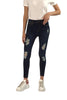 TOPLOOK Women's Extreme Distressed Slim Fit Jeans, Dark Blue - Toplook London