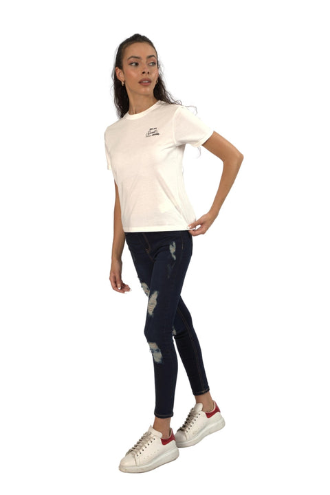 TOPLOOK Women's Extreme Distressed Slim Fit Jeans, Dark Blue - Toplook London