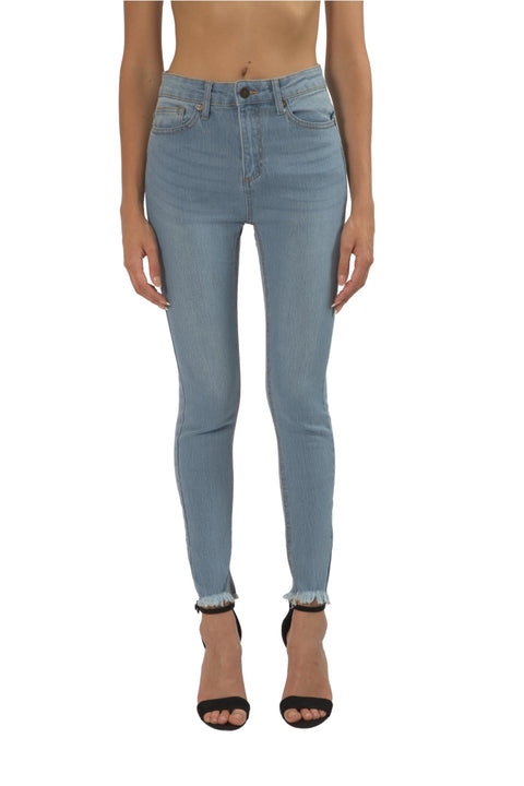 TOPLOOK Women's Shaping Midrise Skinny Jeans, Light Blue - Toplook London