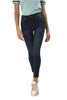 TOPLOOK Women's Skinny Midrise Stretch Jeggings, Dark Blue - Toplook London