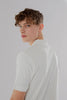 Vertical Panel Polo Shirt in white - Toplook London