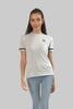 Women's Relaxed Cotton Short Sleeve Crew Neck T-Shirt, Grey Slub - Toplook London