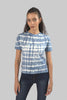 Women's Tie Dye Casual T-Shirt Top, Navy - Toplook London