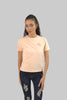 Women's Vintage Graphic Crew Neck T-Shirt, Peach - Toplook London
